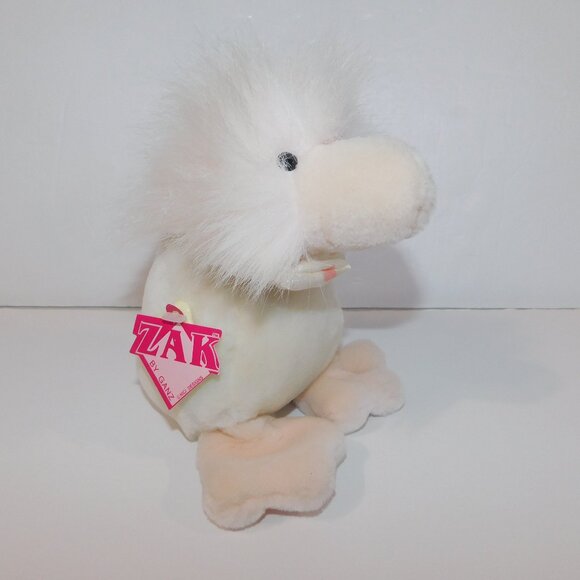 Vintage 1989 Ganz Heritage Collection 6" Plush White Pink  ZAK Eagle w Tags - Picture 1 of 9